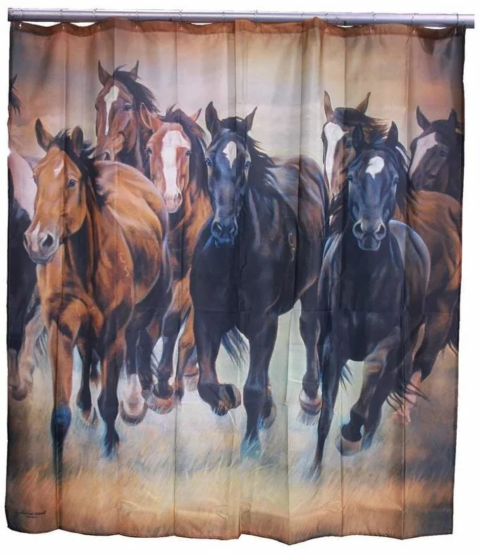 Shower Curtain Horse Lidl Dollys, Bear Happy Camper Shower Curtain