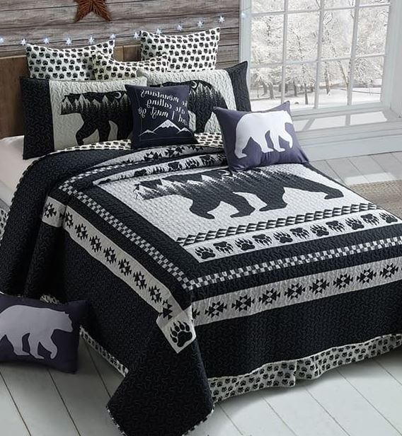 Moon Bear Black And White Quilt Set Lidl Dollys