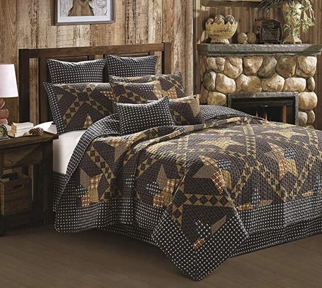 Paducah Star Brown Quilt Set Lidl Dollys