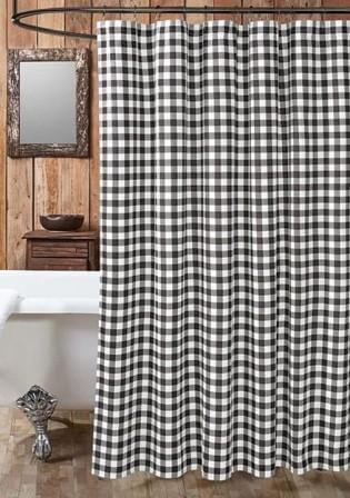 Shower Curtain Black White Buffalo, Black And White Shower Curtain Set