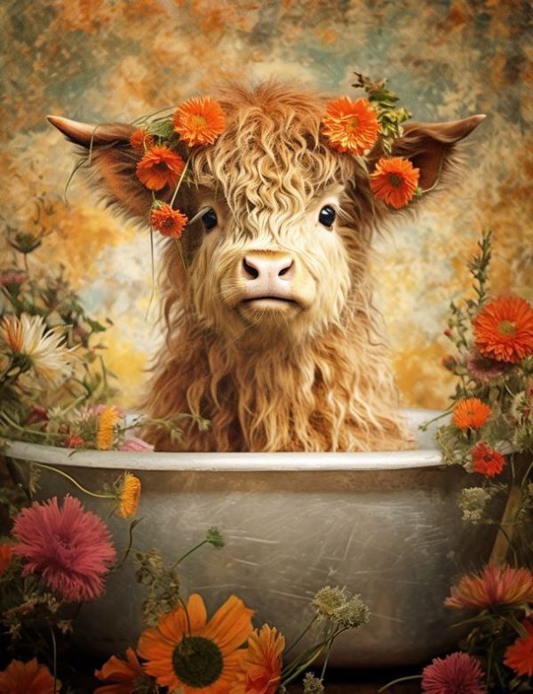 HIGHLAND COW CALF THROW Lidl Dollys