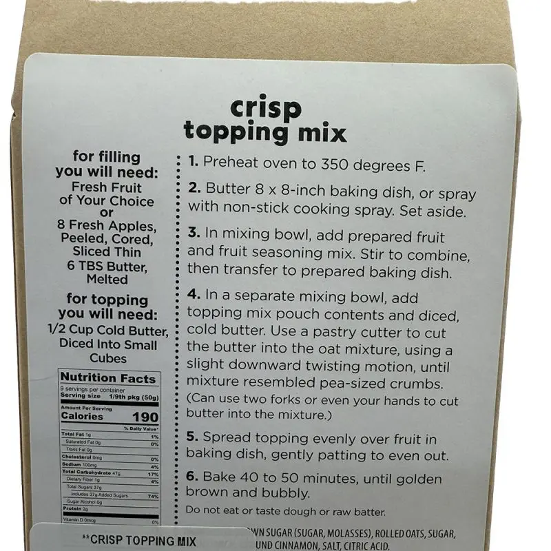CRISP TOPPING MIX - Lidl Dollys