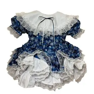 Christmas Dresses - Blue Snowflakes (Size: Toddler 1)