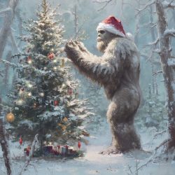 SASQUATCH HOLIDAY BLANKET
